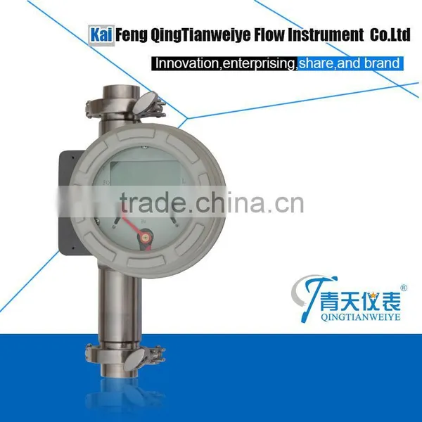 Tri-clamp metal tube rotameter
