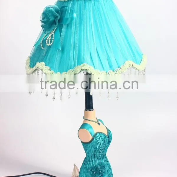 Wholesale Blue Table Lamp Home Decor Reading Lighting Table Lamp Resin Crafts photo-4