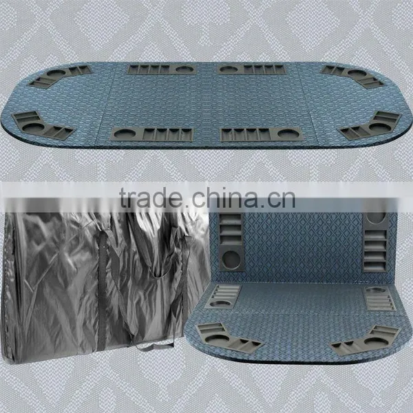 Casino Deluxe Suited Speed Felt Folding Poker Table Top With Chip Trays