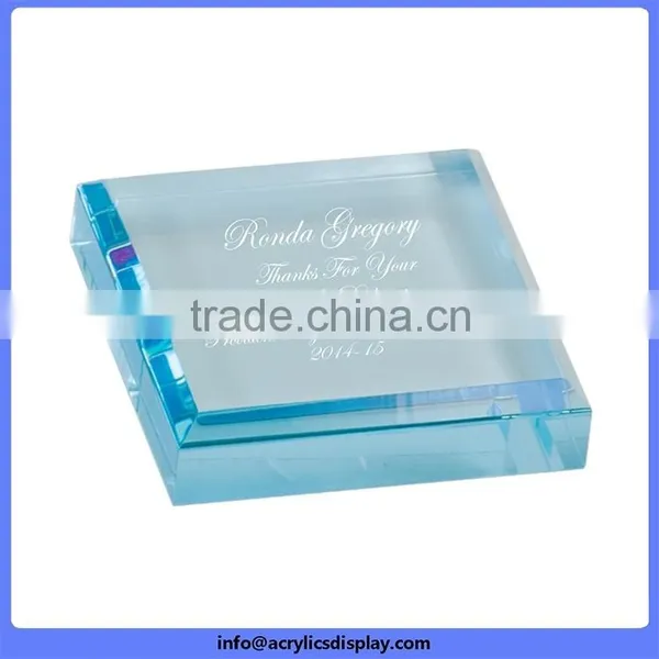 China Factory Price Best Selling Acrylic Paper Weight With Metal Insert photo-5