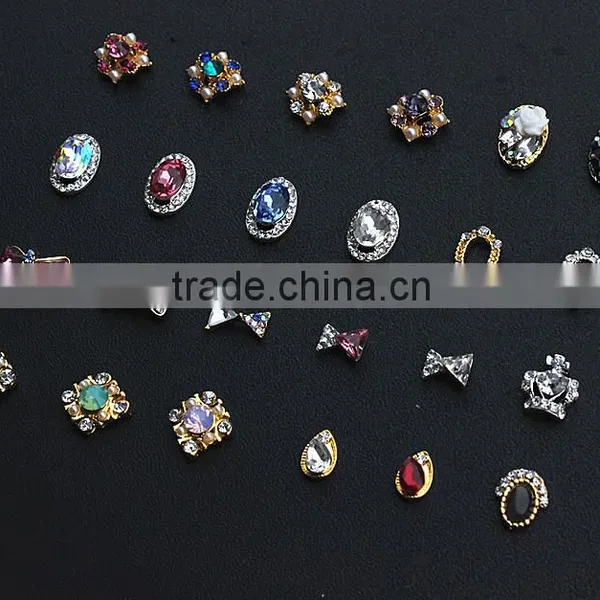 Strong Quality Nail Art Flower Oval Bow Design Small Alloy Jewelry photo-2