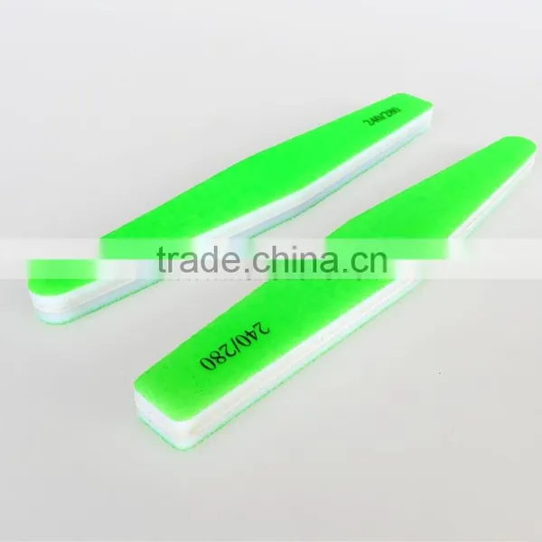 High Quality Custom Neon Green Sponge Nail Polish Buffer Double Sides Buffer Nail Shining File Buffer Factory photo-2