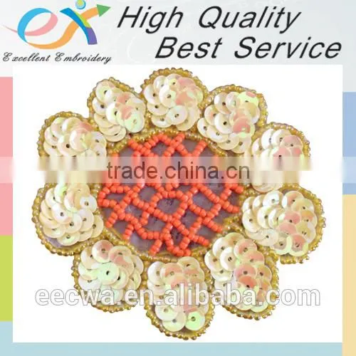 High Quality Embroidered Sequin Flower Design