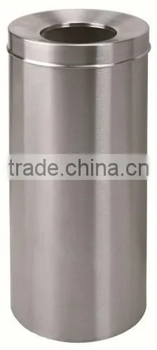 Stainless Steel Round Waste Bin C/w Open Top