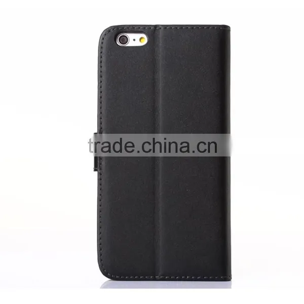 Stitching Mobile Phone Wallet PU Flip Leather Cell Phone Case Cover for Iphone 6/ 6 Plus With Card Slots Stand Function photo-3