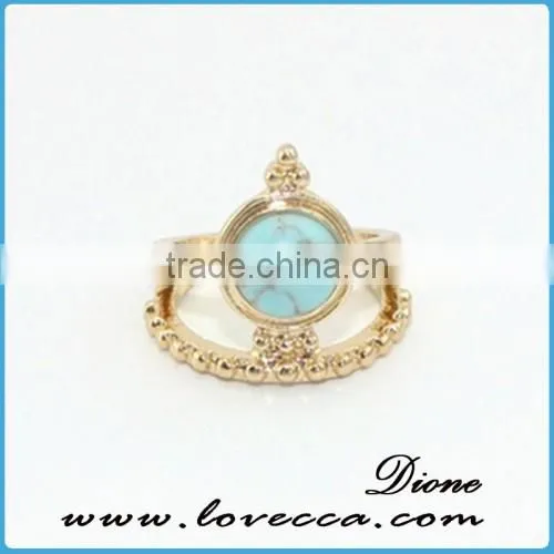 Latest Imitation Green Gemstone Ring Women Jewelry From Guandong photo-3