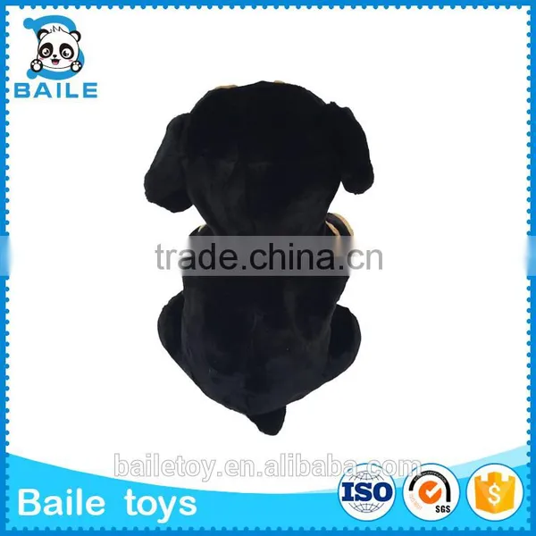Black Little Custom Stuffed Plush Animal Dog Toy photo-3