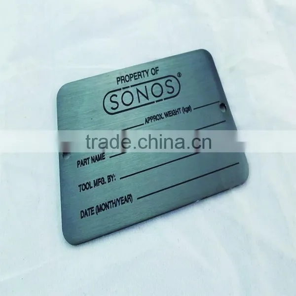 Black Anodized Aluminium Nameplate With Logo Embossed photo-5