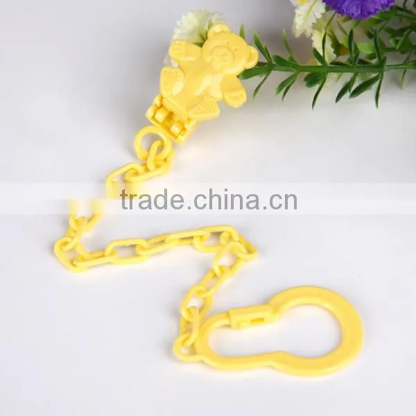 3PK High Quality Light Wooden Pacifier Clip Baby Pacifier With Plastic Clips photo-6