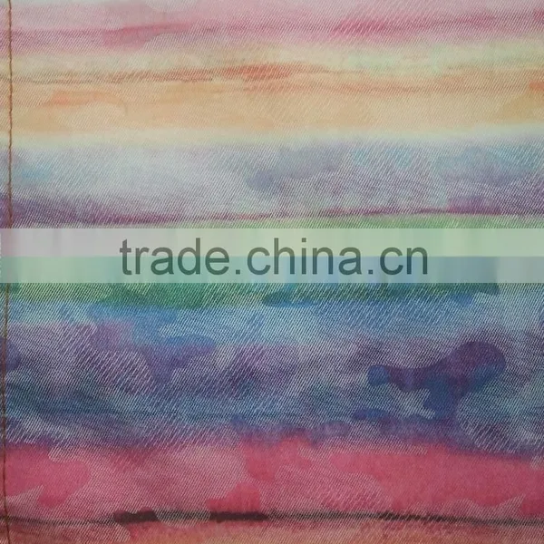2016 4 Way Stretch Printed Demin Fabric Fabric Supplier in China photo-4