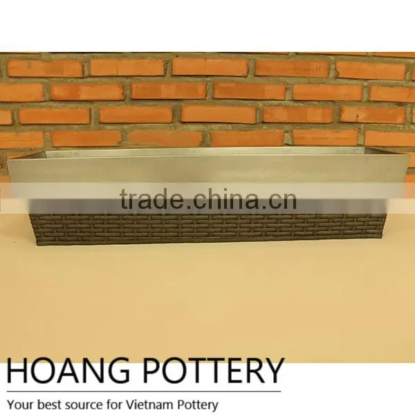 High Quality Long Wicker Flower Planter Wholesale