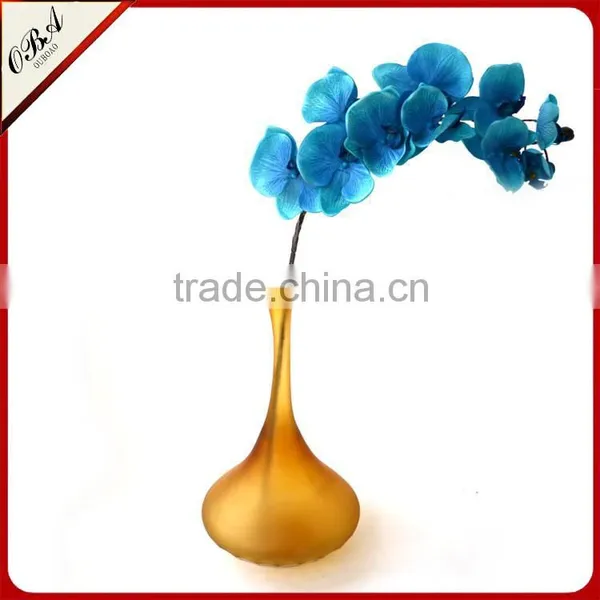 New Arrival Amber Handmade Glass Flower Arrangement Vase Creative Home Decoration Craft Glass Vase Ornaments