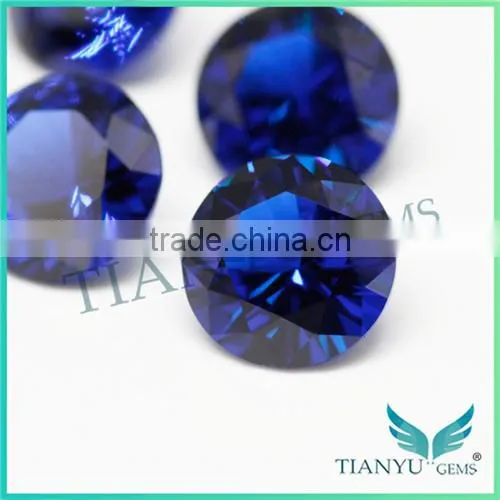 5mm Round Brilliant Cut Loose 114# Blue Wholesale Nano Spinel Beads Gemstone photo-3