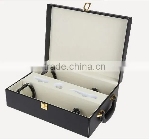 Chinese Factories Wholesale Custom Red Wine Champagne Boxes, Black Beautiful Gift Box photo-3