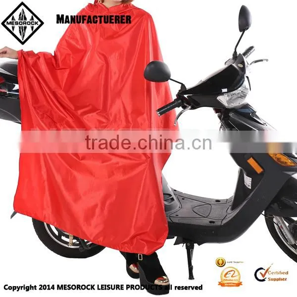 Oxford Unisex Fashion Thickening Hooded Rain Poncho With Brim Motorcycle Rain Poncho