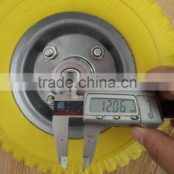 Wholesale Hot Sale Durable Small Size Metal Rim PU Wheel photo-6