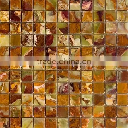 BEAUTIFULL CUSTOM MADE MULTI GREEN ONYX MOSAIC TILES COLLECTIONS photo-4
