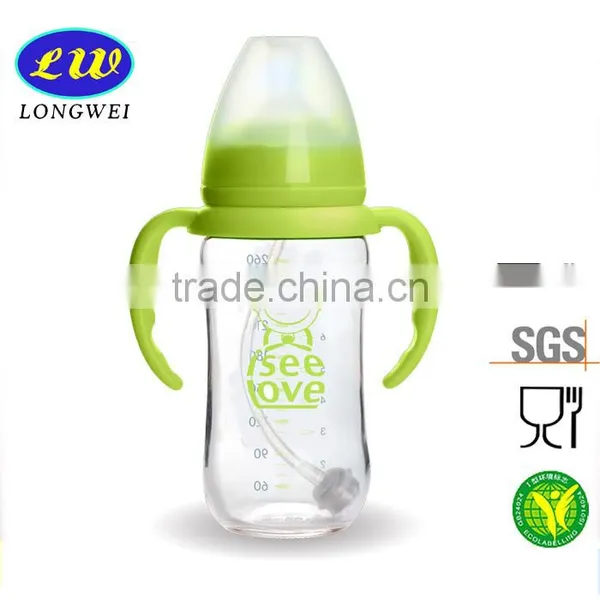 New 240ml Feeding Bottle Glass Customized Logo Baby Bottle Factory in China photo-2