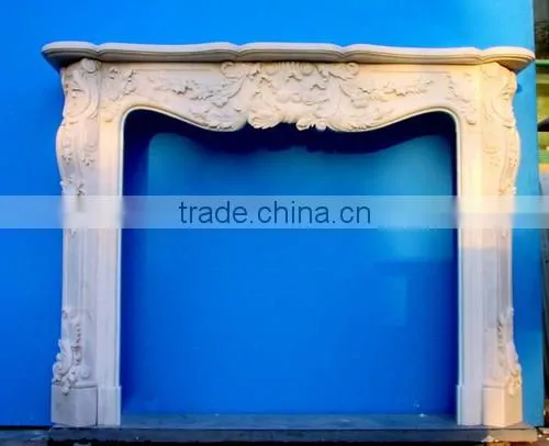 Cheap Modern White Marble Fireplace Mantel photo-2