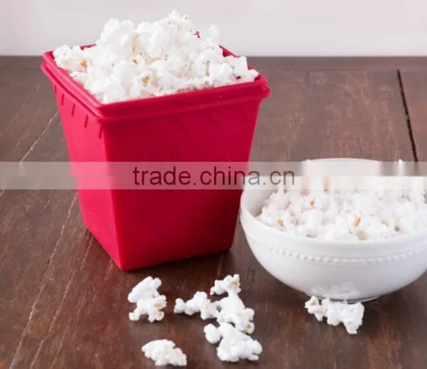 Microwave Safe Printed Popcorn Bucket Silicone Popcorn Maker photo-3