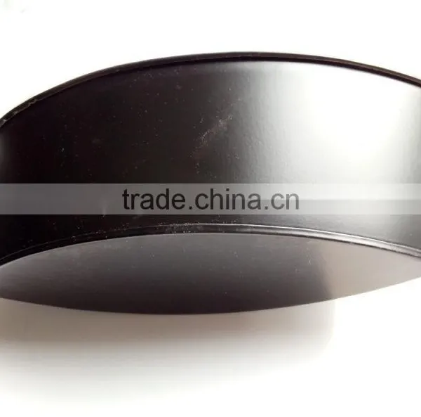High Quality China Metal Handicraft Black Western Half Round Boat Flower Pot for Garden photo-2