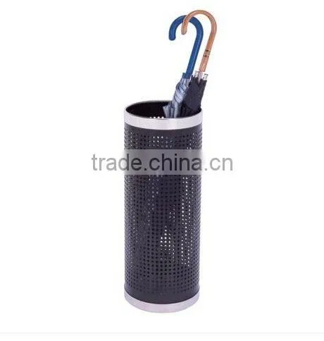 Black Metal Stainless Steel Freestanding Umbrella Stand Holder photo-2