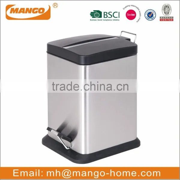 Square Stainless Steel Garbage Trash Bin photo-3