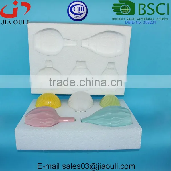 Nice Decorative Small Glazed Ceramic Vases Set of 5 Pcs for Gifts photo-3
