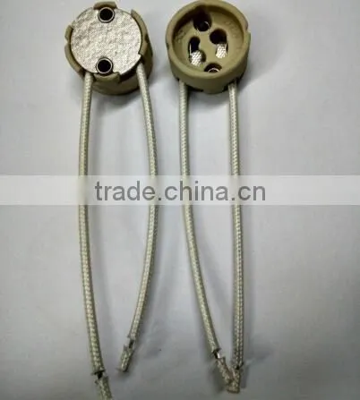 Hot Selling GU10 Porcelain Halogen Lampholder With Cable photo-2