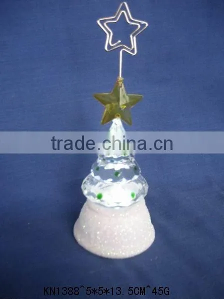 Led Acrylic Plastic Mini Tree Snowman Business Card Holder photo-4