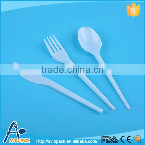 Portable disposable plastic travel flatware airline flatware