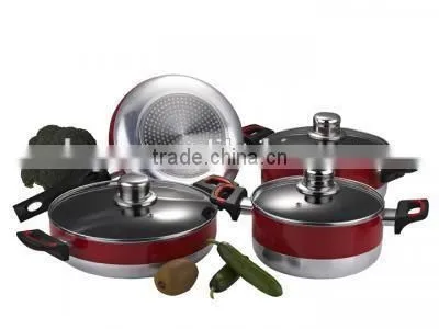 7pcs Pressed Aluminum Cookware Nonstick Cookware Set