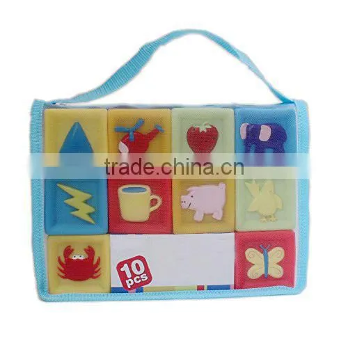 Baby Learning Blocks Set Baby Blocks Toys Non-toxic Soft Plastic Cartoon Cube Building Blocks Children Educational Toy photo-6
