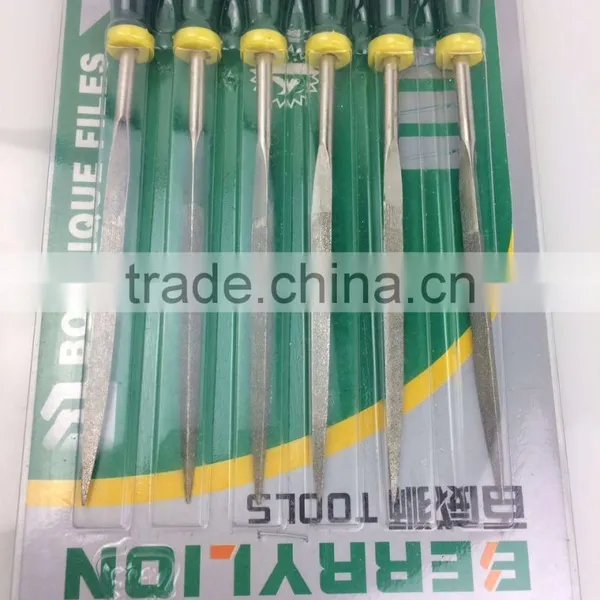 BERRYLION 5*180mm 7pcs Professtional Triangle Steel Files Set With Blister Packing photo-5