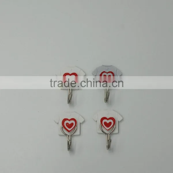 4pcs Durable Mini Adhesive Plastic/Metal Wall Hook With Sticker photo-2