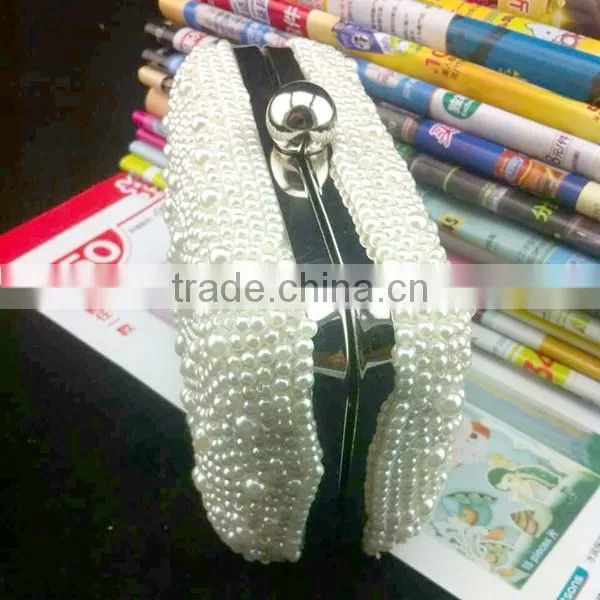 Chain Pearl Beaded Evening Bags Pearl Evening Bag photo-4