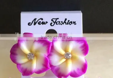 Hot Sell Hawaiian Plumeria Flower Stud Earring Designs for Women photo-5