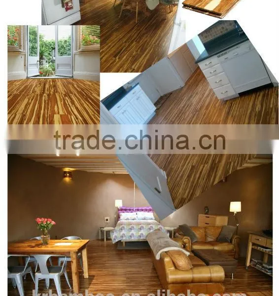 Factory Supplied Good Quality and Cheap Carbonized Click Strand Woven Bamboos Floor photo-4