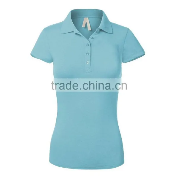 Good Quality Work Wear Design Sport Gym Clothes Heather Grey Gray Women Short Sleeve Cotton Polo Shirt Design With Combination photo-3
