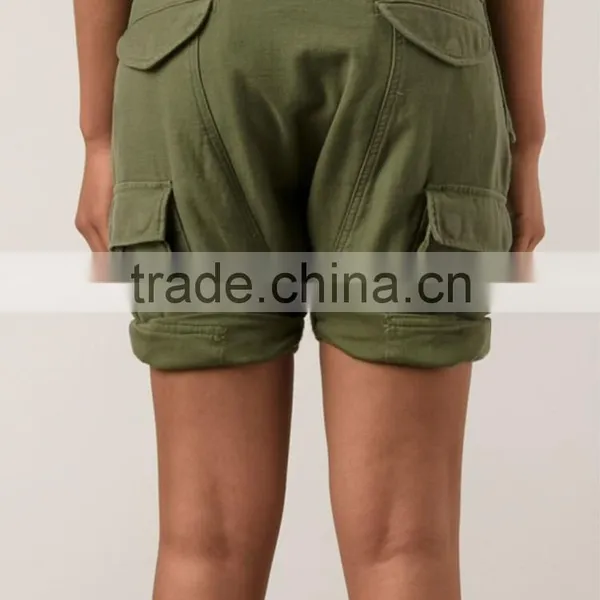 Army Green Women's Shorts photo-3