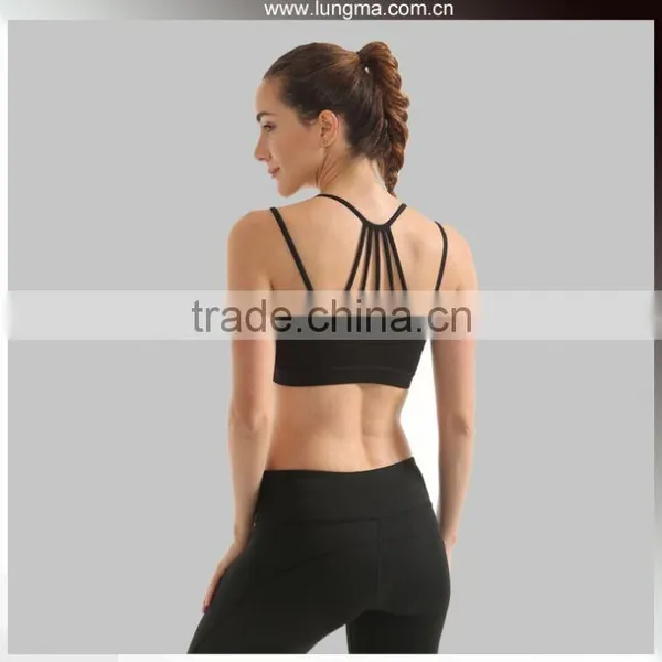 Hot Dri Fit Sexy Yoga Gym Wear Design Your Own Sports Wear Bra For Girls photo-3