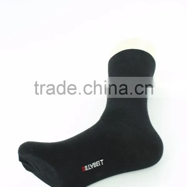 Black Cotton Socks Men Crew Dress Socks photo-5