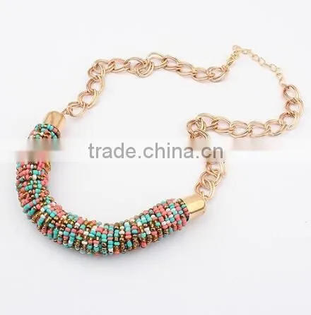 Zm33436a Fashion Jewelry 2017 Women Colorful Beads Choker Necklace photo-5