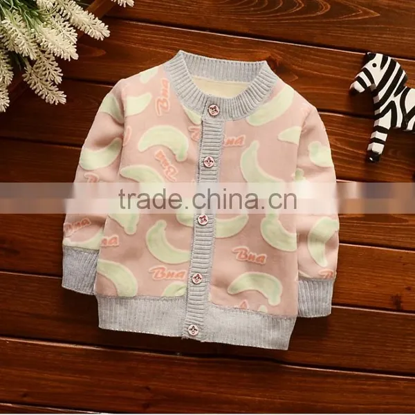 Zm40654b Baby Kids New Design 3D Embossed Warm Coat Children Soft Cardigan photo-3
