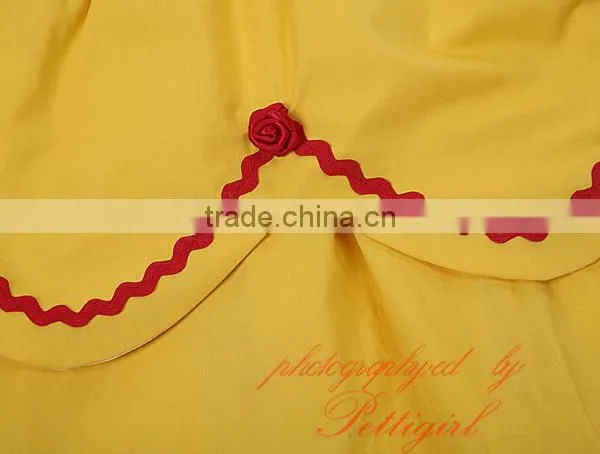 Halloween Costume Yellow Flower Girl Dresses photo-5
