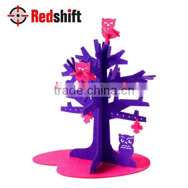 Easy Puzzle for Kid Education Toy Owl Jewelry Holder 3D Felt Puzzle photo-2