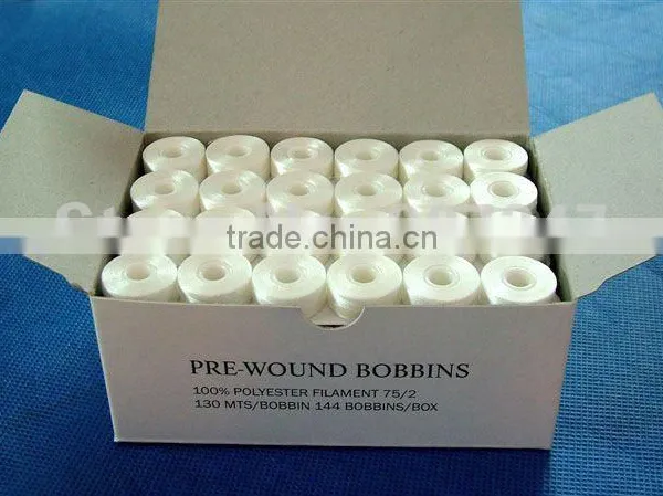 machine embroidery bobbin thread, embroidery thread, thread,machine pre-wound bobbin thread