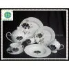 Normal Whiteness Black Rose Decal Porcelain Tea Set photo-3
