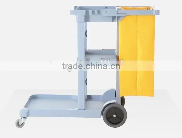 Hotel cleaning cart/Hotel housekeeping maid plastic Service trolley