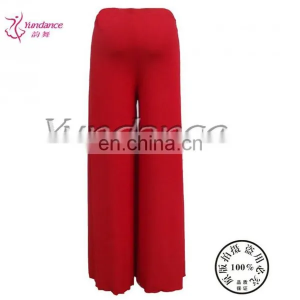 HS-68 Tribal Ballroom Dance Pants Straight Wide Leg Dance Pants Hot-red photo-2